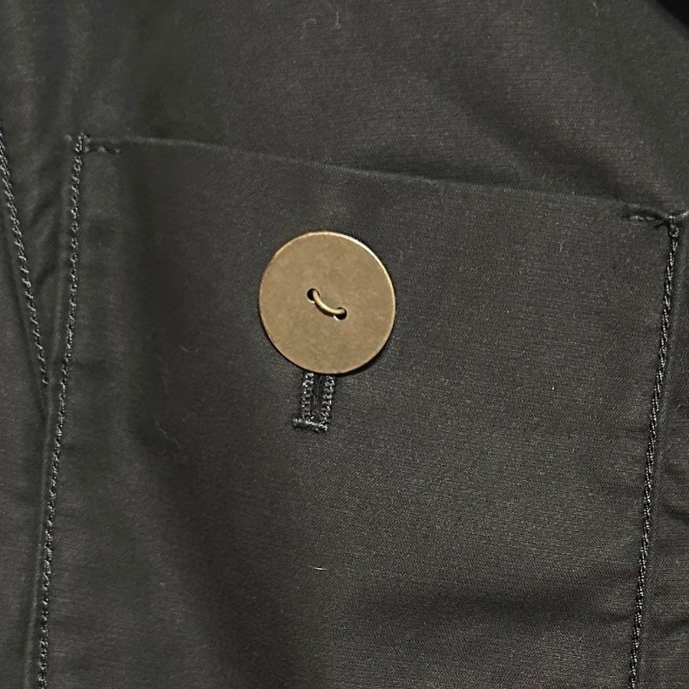 Marina Rinaldi Black Stretch Cotton Safari Utility Blazer Jacket Designer 25 - Picture 3 of 7